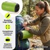 Ultralekki materac dmuchany dwuosobowy do spania na kemping i trekking HyperMotion Campmat – 190x120 cm – zielony